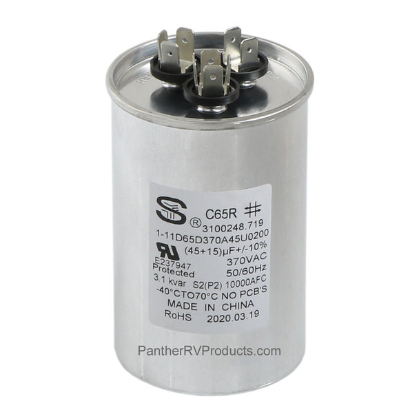 Dometic Duo-Therm Air Conditioner Motor Run Capacitor 45/15 MFD • 3313107.006