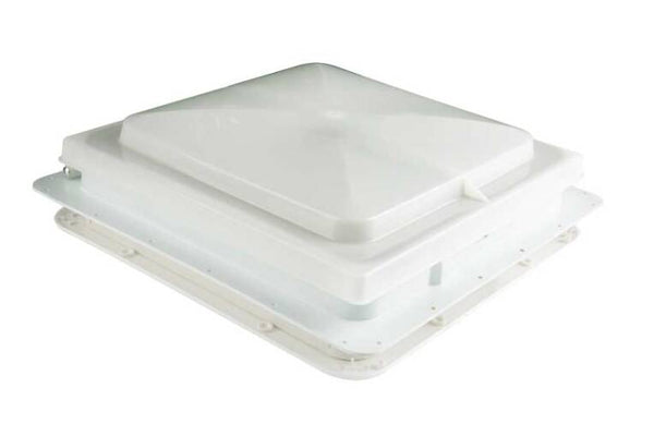 Heng's 14" x 14" Plastic Base Roof Vent with White Manual Lid & Fan • V071102-C1G1