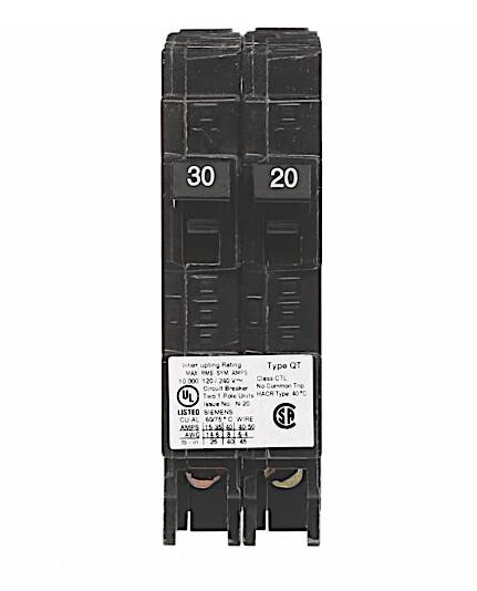 Parallax Power Supply Circuit Breaker 30 Amp/20 Amp Twin Pole 120 Volt • ITEQ3020