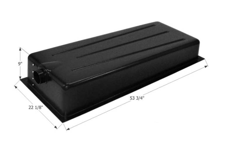 Icon Waste Holding Tank with Center End Drain & 3" Spigot Fitting - 29 Gallon Capacity • 12060