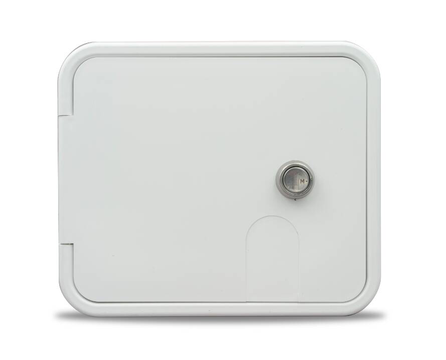 Thetford Medium 30/50 Amp Electric Cable Hatch, Key Lock, Polar White • 94335
