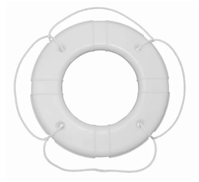 Taylor Made 24" Vinyl Coated Foam Life Rings USCG Approved, White • 367