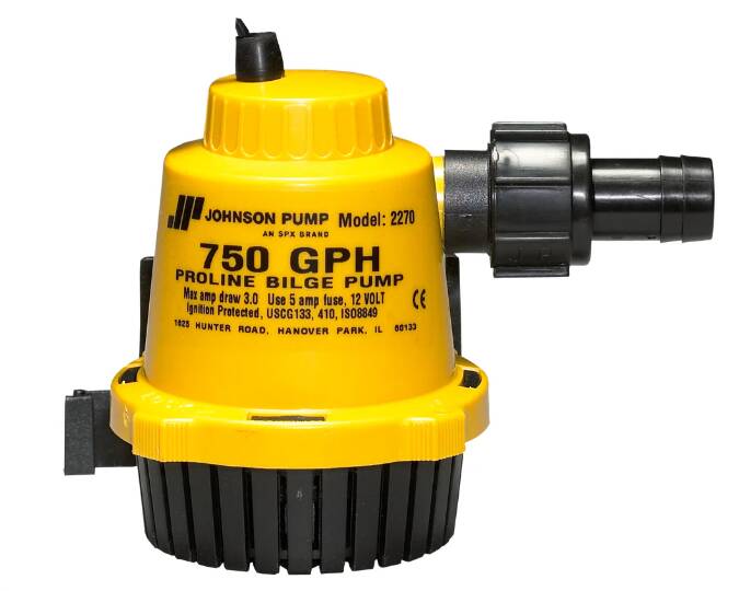 Johnson Pump Proline 12 V 750 GPH Electric Impeller Submersible Bilge Pump • 22702