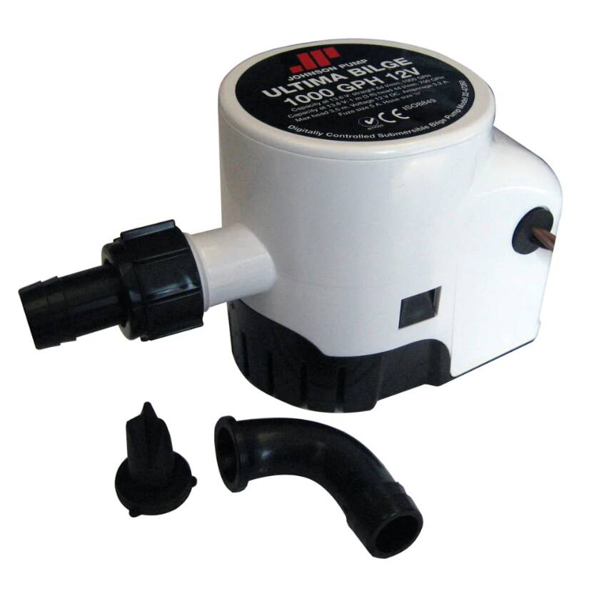 Johnson Pump Ultima Bilge 1000 GPH 3/4" Hose Dura Port • 32-47260-003