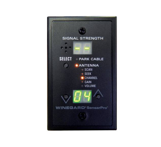 Winegard Sensarpro UHF/VHF TV Signal Meter, Black • RFL-332