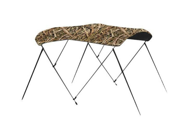 Carver 6' L x 67"-72" W x 54" H Mossy Oak Shadow Grass Polyester Round Tube 3-Bow Ready to Assemble Bimini Top Kit • C5469UBB-SG