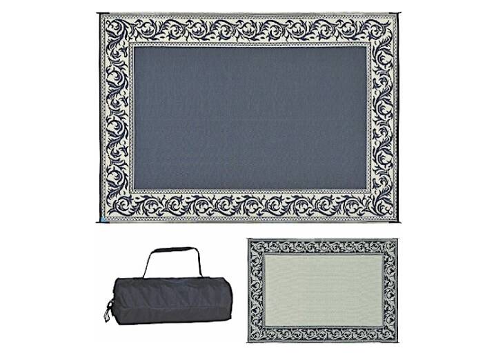 Ming's Mark Stylish Camping 6 ft. x 9 ft. Classical Mat - Black/Beige • RD1