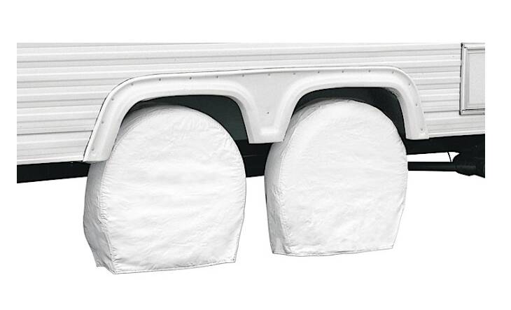 Classic Accessories RV Wheel Covers - 19"-22" - White • 76220