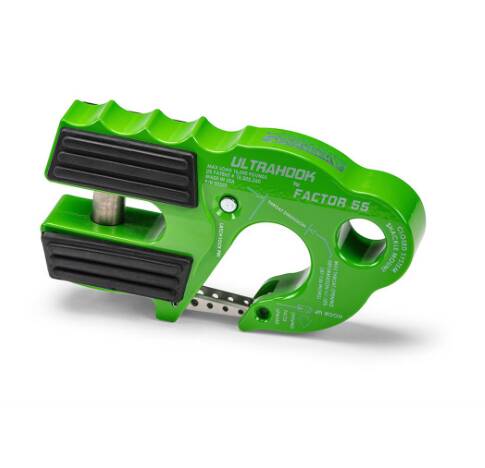 Factor 55 UltraHook Winch Hook with Shackle Mount, Green • 00250-08
