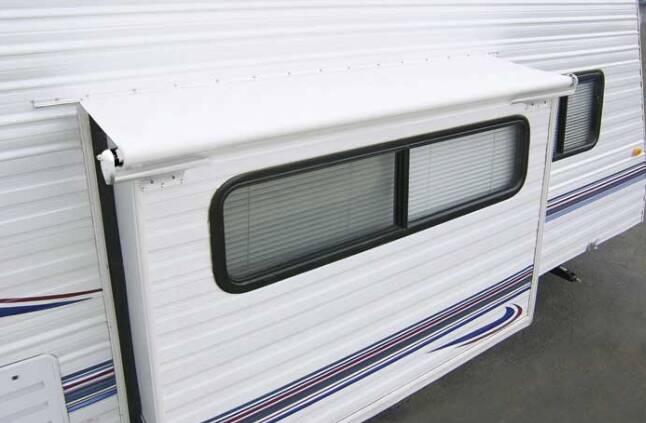 Carefree 70" Ascent Slide Out Cover w/ 42" Extension, White • KB070002542