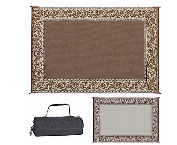 Ming's Mark Stylish Camping 6 ft. x 9 ft. Classical Mat - Brown/Beige • RD7