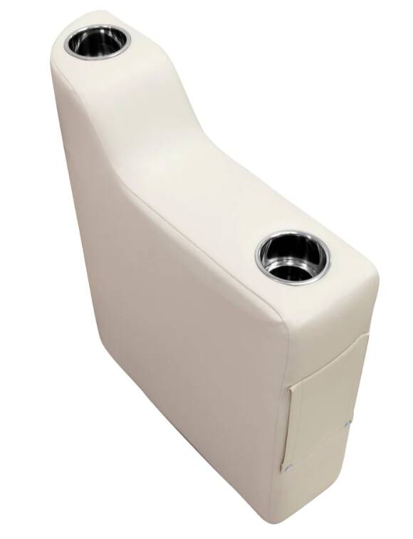 Wise Premier Pontoon Right Radius Arm Rest - Platinum • 3010-990