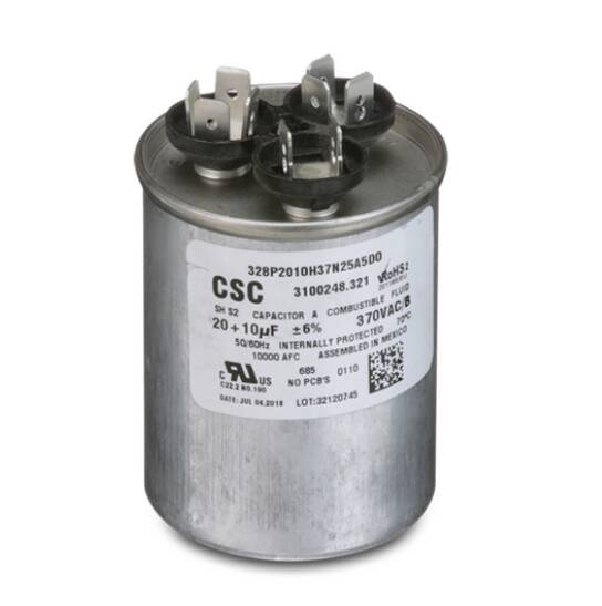 Dometic Air Conditioner Motor Run Capacitor 20/10 MFD • 3313107.028
