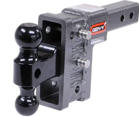 Gen-Y Hitch Adjustable 2-Ball Mount - 2" Hitch - 5" Drop/Rise - 16K • GH-513