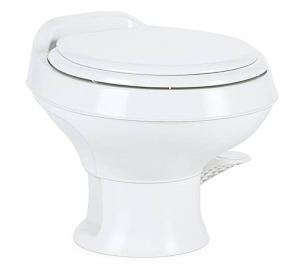 Dometic 300 Series Lightweight Low Profile RV Toilet - White • 302301671