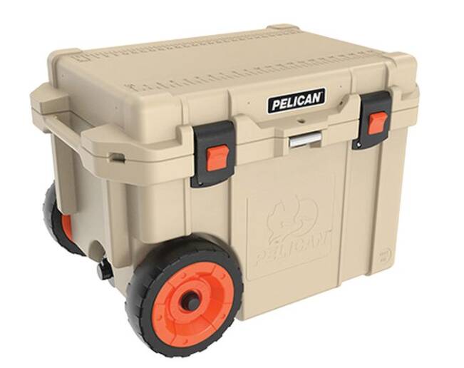 Pelican 45-Quart Elite Wheeled Cooler - Tan • 45QW-2-TAN
