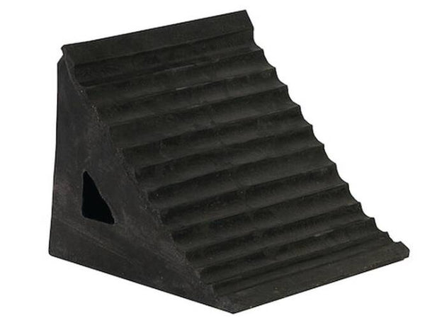 Buyers Rubber Wheel Chock with Chain Eye, 7x7x9.5 • WC796R