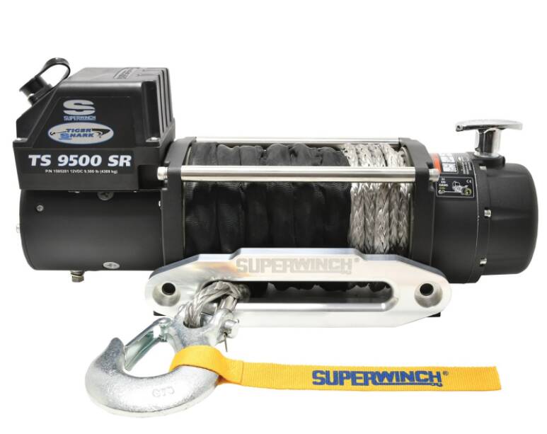 Superwinch Tiger Shark 9500SR 12V Synthetic Rope Winch • 1595201