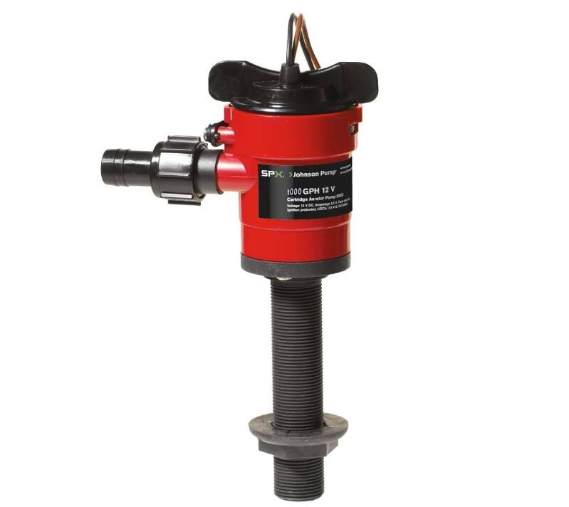 Johnson Pump Cartridge Aerator 1000 GPH Straight Intake - 12V • 28103-00