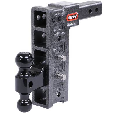 Gen-Y Hitch Adjustable 2-Ball Mount - 2" Hitch - 10" Drop/Rise - 16K • GH-515