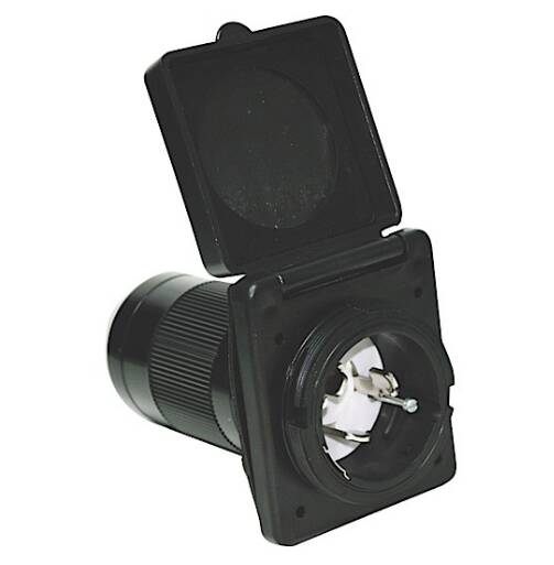 Valterra 50 Amp Power Inlet Black Carded • A10-50INBKVP