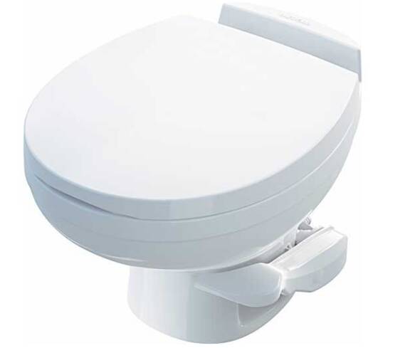 Thetford Aqua Magic Residence White Plastic Low Profile Built-In Toilet • 42170