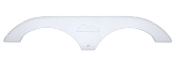 Icon 70-5/8"L x 11-1/8"H (6-1/8" Arch Heigh) Polar White Tandem Fender Skirt for Keystone Cougar • 12303