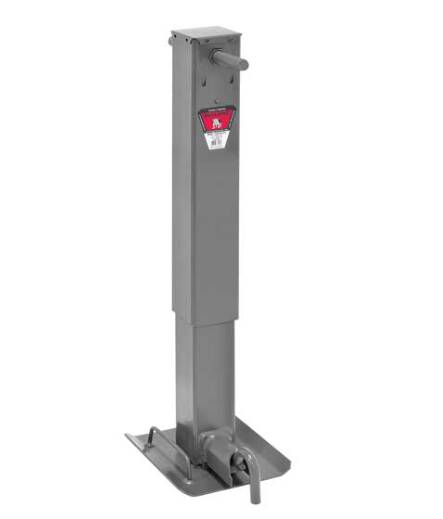 Bulldog HD Square Trailer Jack, 12,000 lbs. Support Capacity, Side Wind, 12.5" No Handle • 182400