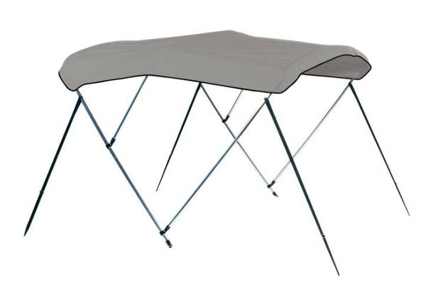 Carver Cadet Gray Sunbrella Acrylic 3-Bow Ready to Assemble Bimini Canvas with Storage Boot, 6' L x 79"-84" W • 404A-10