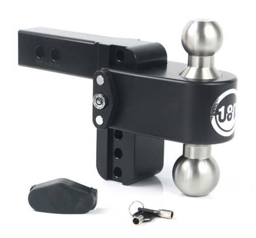 Weigh Safe Turnover Ball 4in Drop Hitch W/ 2in Shank • LTB4-2-CER-BLA