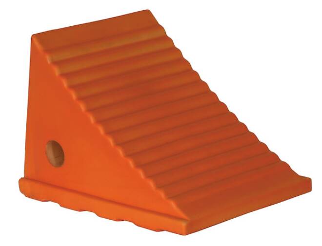 Buyers Orange Polyurethane Wheel Chock, 8.69X11.25X8.13 Inch • WC8118