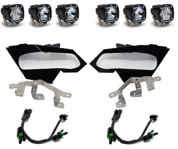 Baja Designs Can-Am S1 Triple LED/Laser Headlight Kit - Can-Am 2017-21 Maverick X3 • 447075