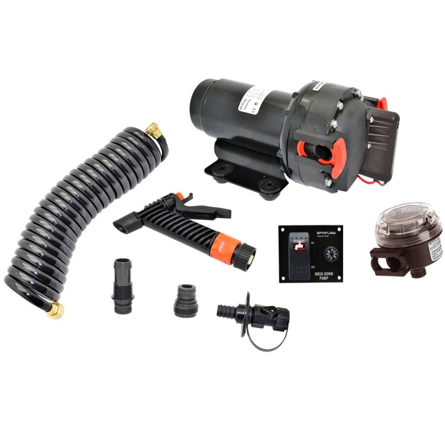 Johnson Pump Aqua Jet 5.2 GPH Washdown Pump Kit W/Hose - 12V • 64534