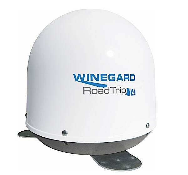 Winegard RoadTrip T4 White Roof Mounted 2 Receivers Satellite TV Antenna • RT2000T