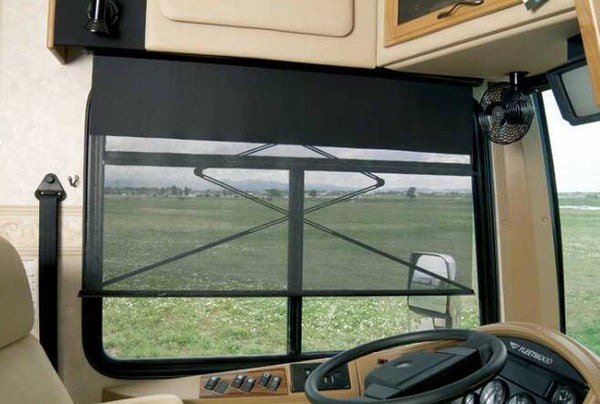 Carefree Power SideVisor Black Polypropylene Electric Window Shade with Right Pull Cord • YR036ZD36R-RP