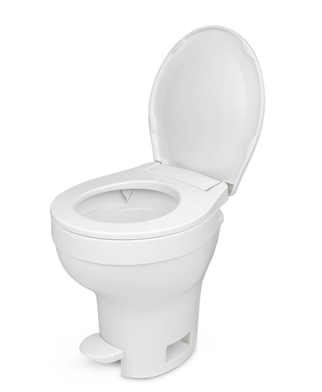 Thetford Aqua-Magic VI SloClose Toilet With Hand Sprayer, High Profile, White • 31839