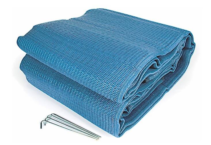 Camco Reversible Awning Mat - 6' x 12' Blue • 42821