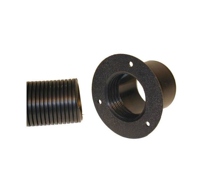 T-H Marine 2" Rigging Flange with 4 ft of 2" Black Hose - Black • RFK-1-DP