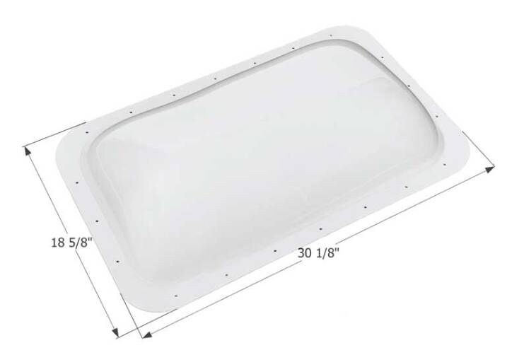 Icon RV Skylight for Winnebago RVs, 27" x 15.75" - Translucent White • 12156