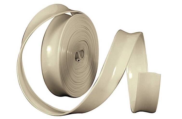 Camco Vinyl Trim Insert - 3 / 4" x 100' Colonial White • 25242