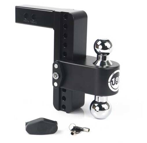 Weigh Safe Turnover Ball 8in Drop Hitch W/ 2in Shank • CTB8-2-CER-BLA