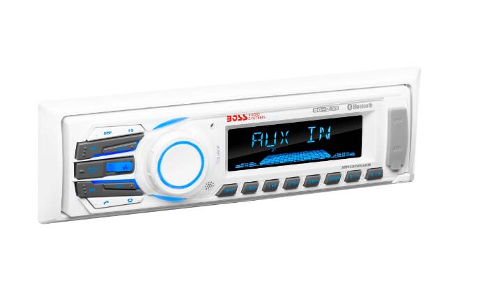 BOSS Audio Systems Marine Receiver - Weatherproof, Bluetooth Audio, USB, SD, MP3, AM/FM, Aux-in • MR1308UAB