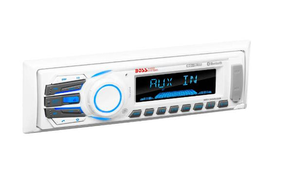 BOSS Audio Systems Marine Receiver - Weatherproof, Bluetooth Audio, USB, SD, MP3, AM/FM, Aux-in • MR1308UAB