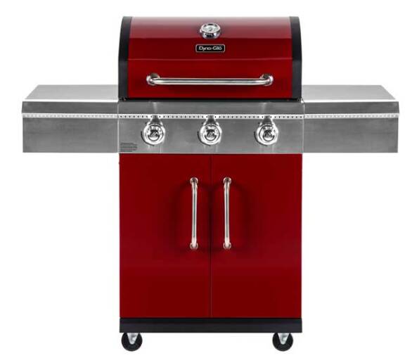 Dyna-Glo 3-Burner Propane Gas Grill - Red • DGG424RNP-D