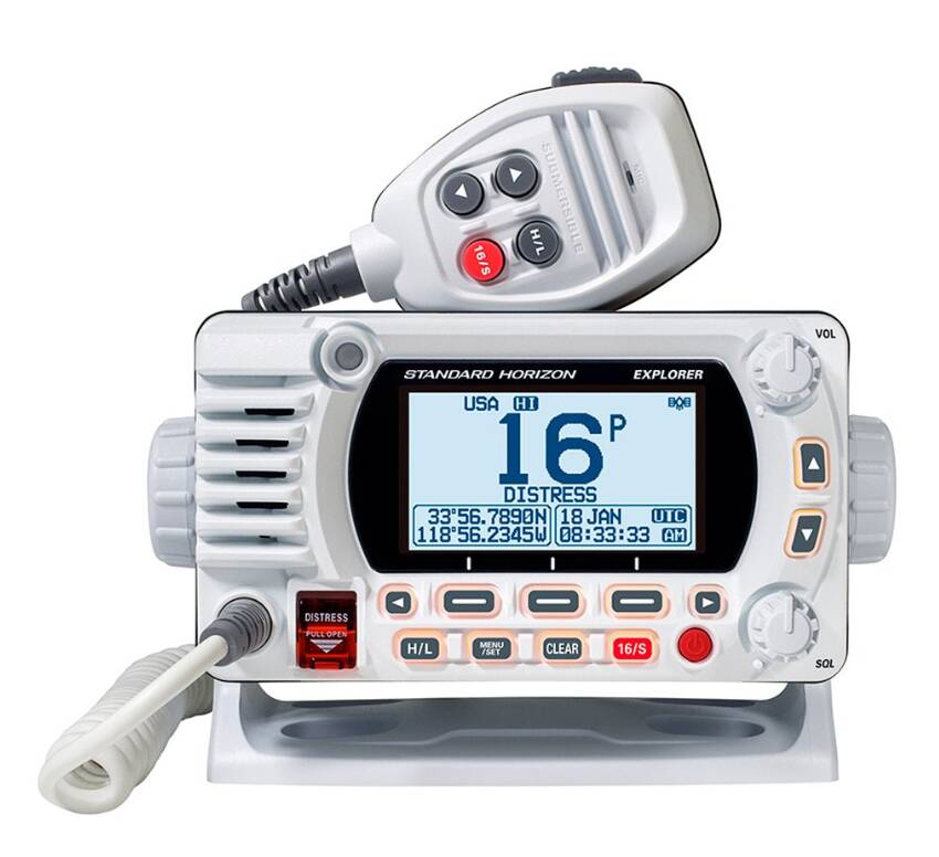 Standard Horizon Explorer GX1800G 25W RF White Fixed Mount VHF Radio • GX1800GW