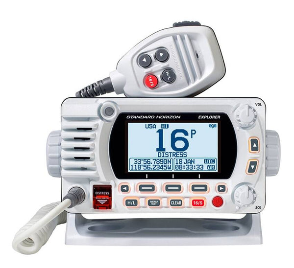 Standard Horizon Explorer GX1800G 25W RF White Fixed Mount VHF Radio • GX1800GW
