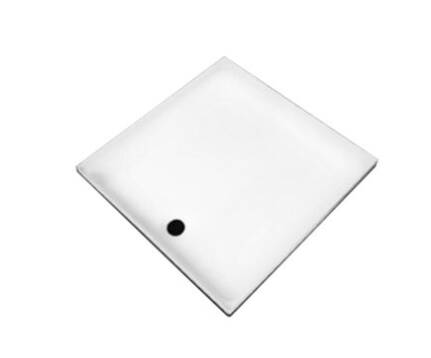 Specialty Recreation White Plastic Square Shower Pan with Center Drain, 24"L x 24"W • SP2424W