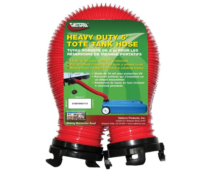 Valterra 5' Red Heavy Duty Tote Tank Hose • D04-0111