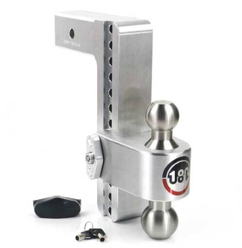 Weigh Safe Turnover Ball 10in Drop Hitch W/ 2.5in Shank 8k/14.5k GTWR with Dual Pin Lock • LTB10-2.5