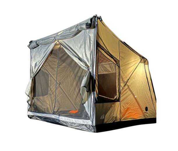 Overland Vehicle Systems Portable Safari Tent - Quick Deploying Gray Ground Tent • 18252520